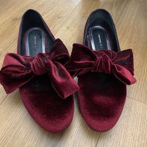 Zara velvet flats